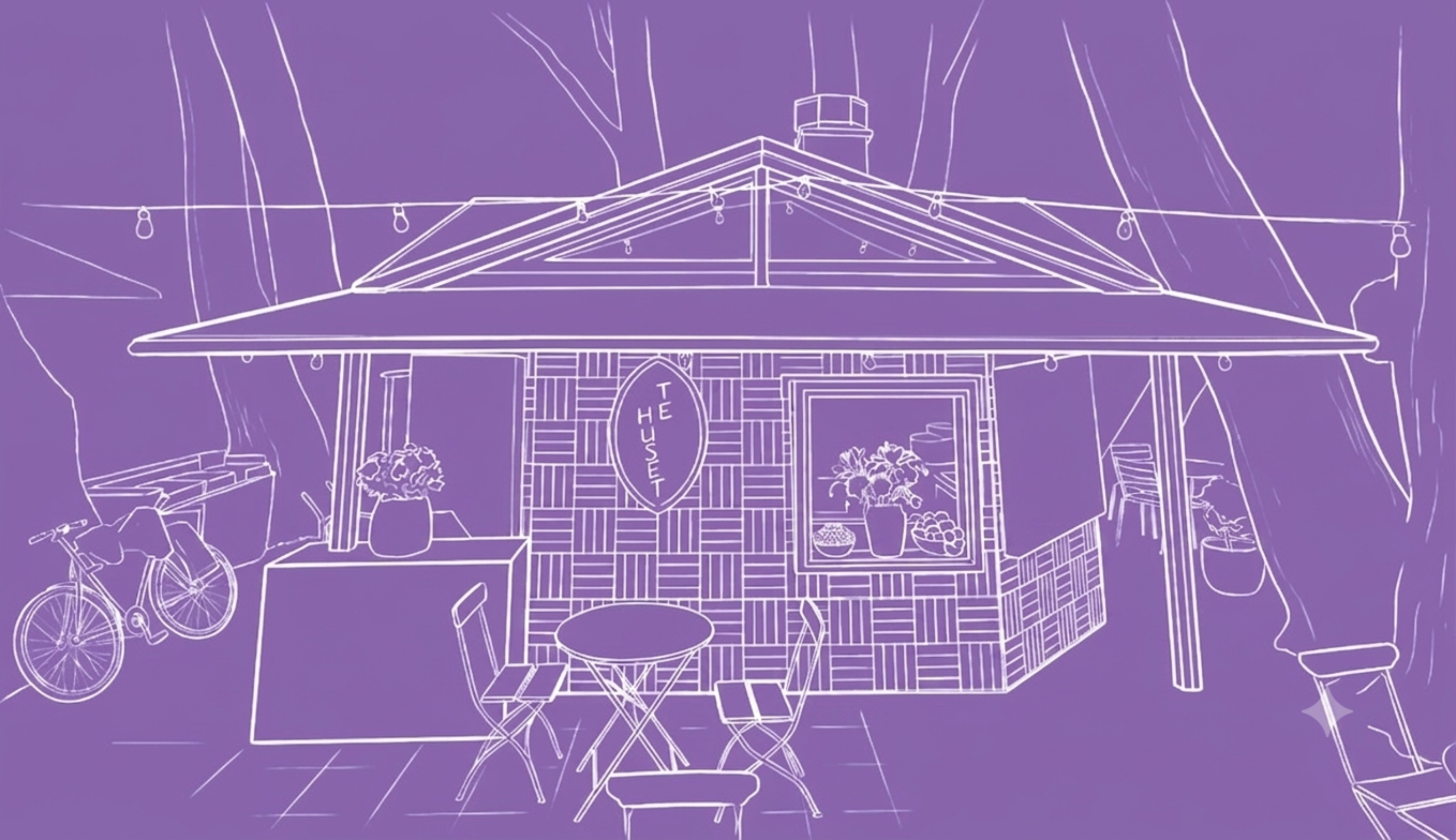Blueprint line art of Tehuset by Kungsträdgården